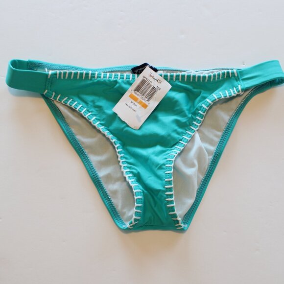 Splendid Womens Stitch Trim Swim Bikini Bottom Turquoise Green Small NWT - Picture 3 of 6